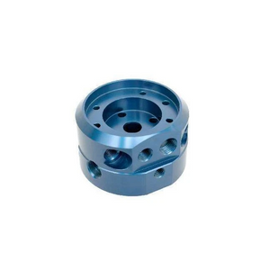 Precision CNC Drilling Die Casting Part Aluminum Customized Blue Anodized Profile 