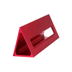Red Anodized Triangle Customized Aluminum Extrusion Profile CNC Machining