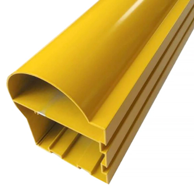 Yellow Powder Painted Aluminium Extrusion Profiles Custom Industrial Frame