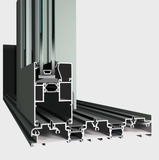 Thermal Barrier Insulation Window Profile Material Aluminum Alloy Toughened Glass